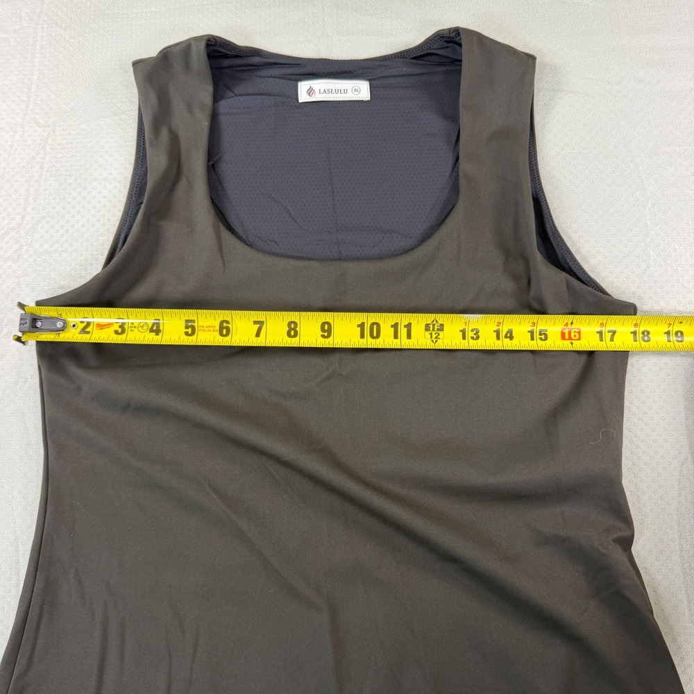 Laslulu Womens XL Black Athletic Mini Tennis Dress Scoop Neck Workout Activewear - Picture 3 of 8